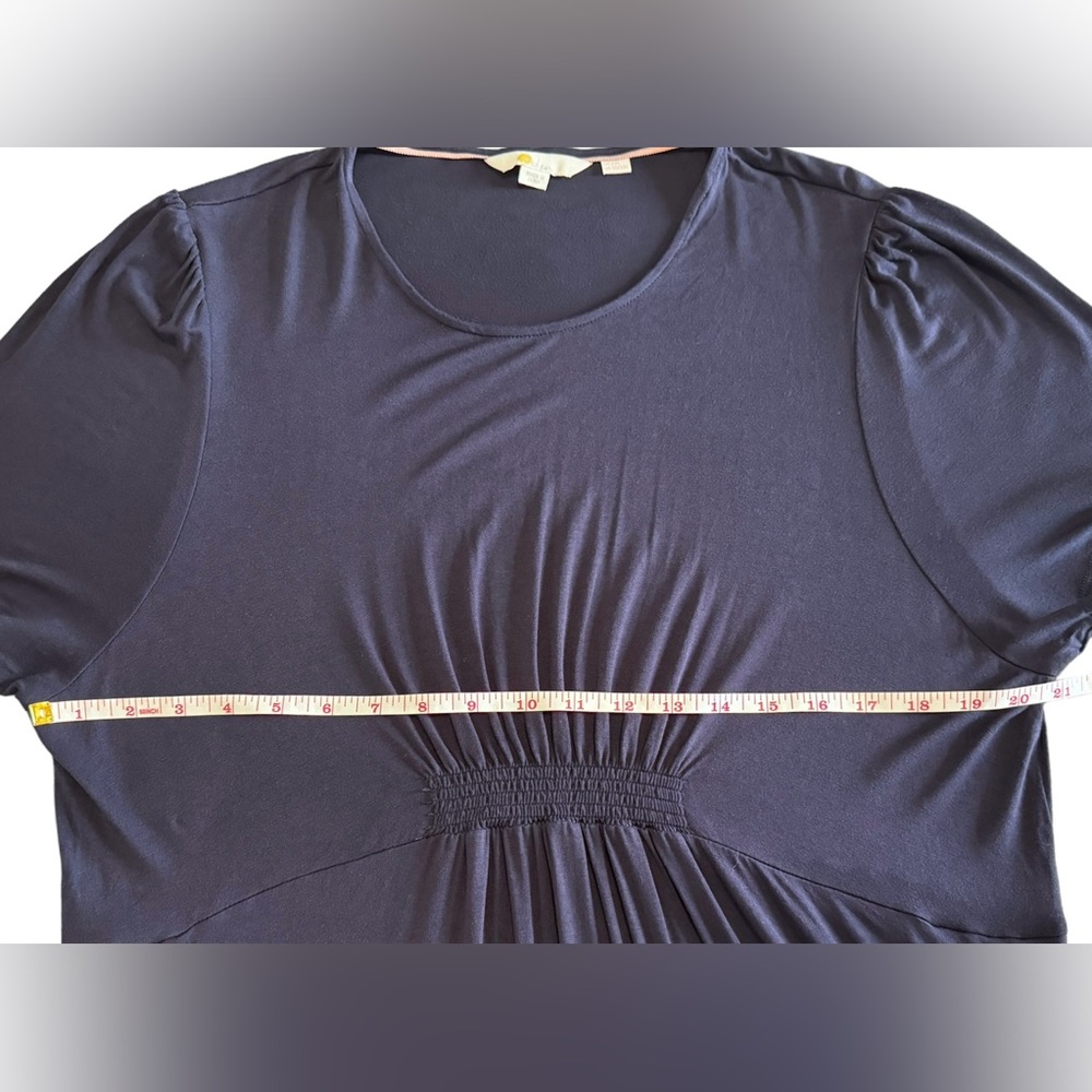 Boden Crew Neck Jersey Dress Short Sleeve Navy Blue Size 20/22 - Picture 4 of 9